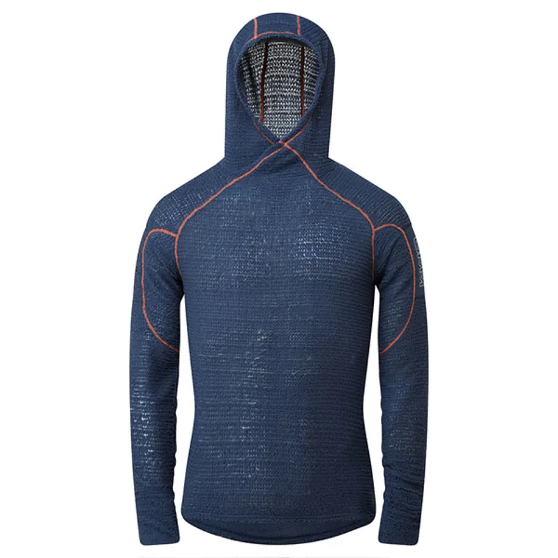 OMM Core Hoodie Men's Thermal Running Top in Navy-1